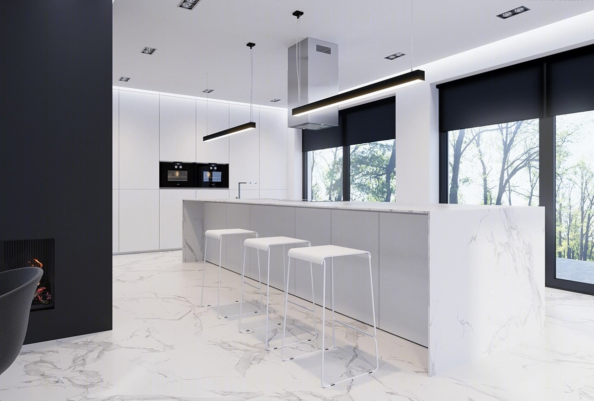 Studio Light Design--黑白灰现代简约住宅，简单不失精致！-10