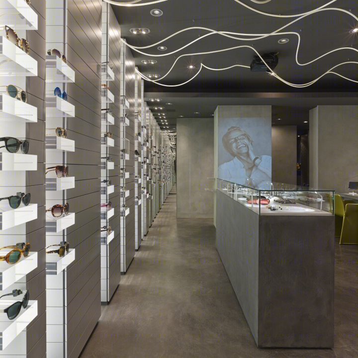 巴黎 Carlotti 光学精品店 | 金属灰墙壁展示豪华镜框-20