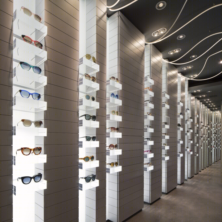 巴黎 Carlotti 光学精品店 | 金属灰墙壁展示豪华镜框-22