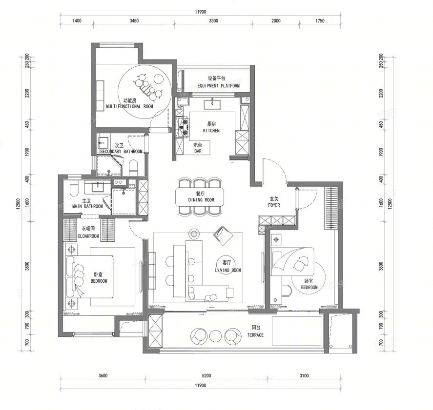 大三房户型设计探究丨搜建筑-64