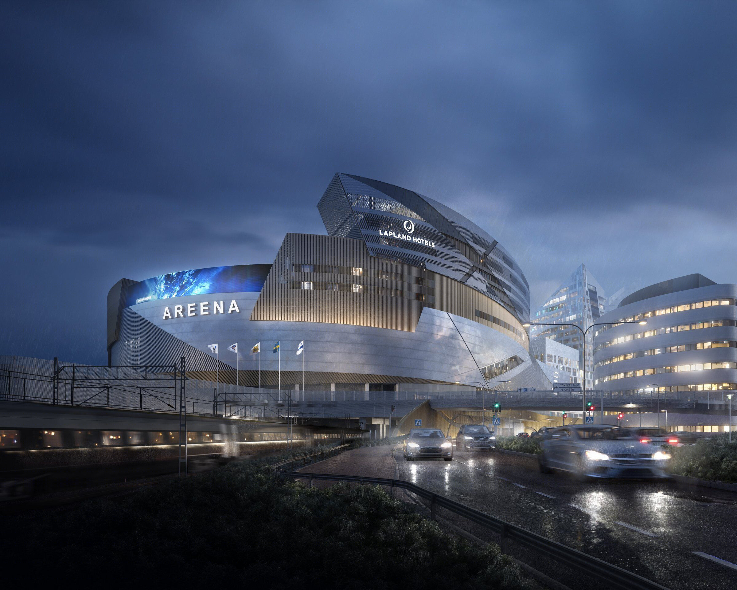 芬兰塔帕瑞 Crown Central Deck and Arena 综合体 | Daniel Libeskind 的城市复兴之钻-12