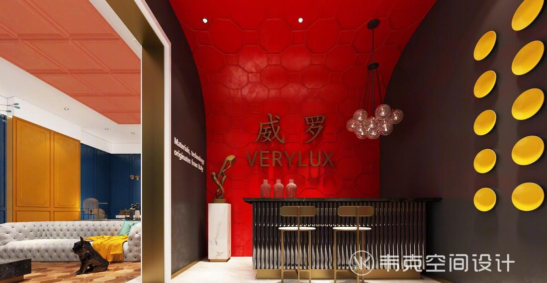 色彩与材质的完美碰撞 | 现代涂料店设计解析-4