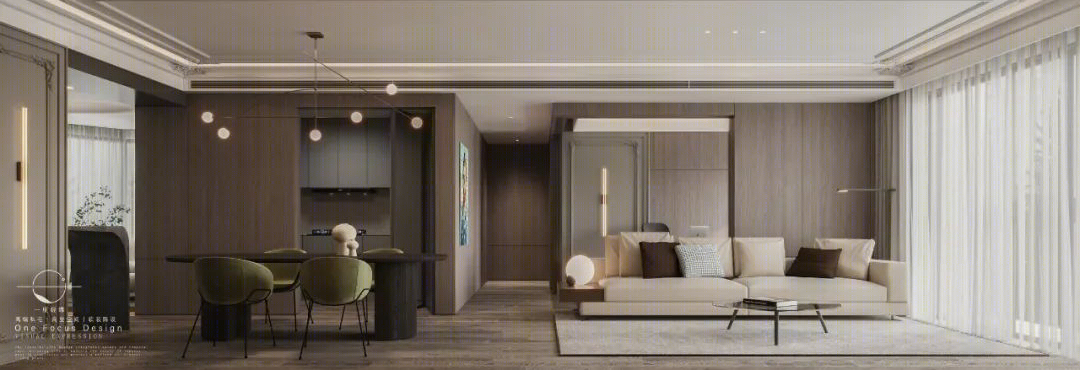 柔美空间,橘金色的优雅碰撞丨ONE FOCUS DESIGN-43