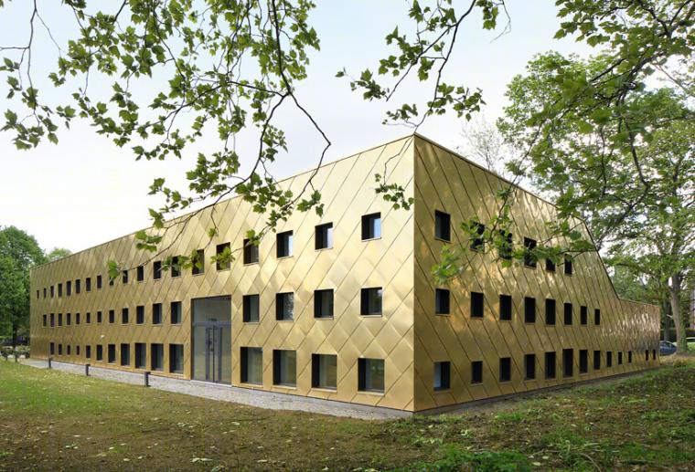 比利时全金色面板覆盖的图书馆丨plus office architects-17