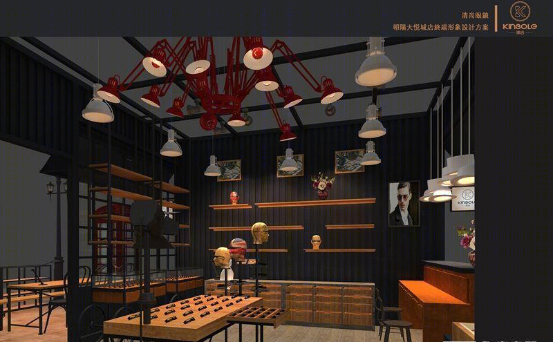 曾龙飞操刀，KINSOLE 眼镜连锁店打造复古视觉盛宴-11