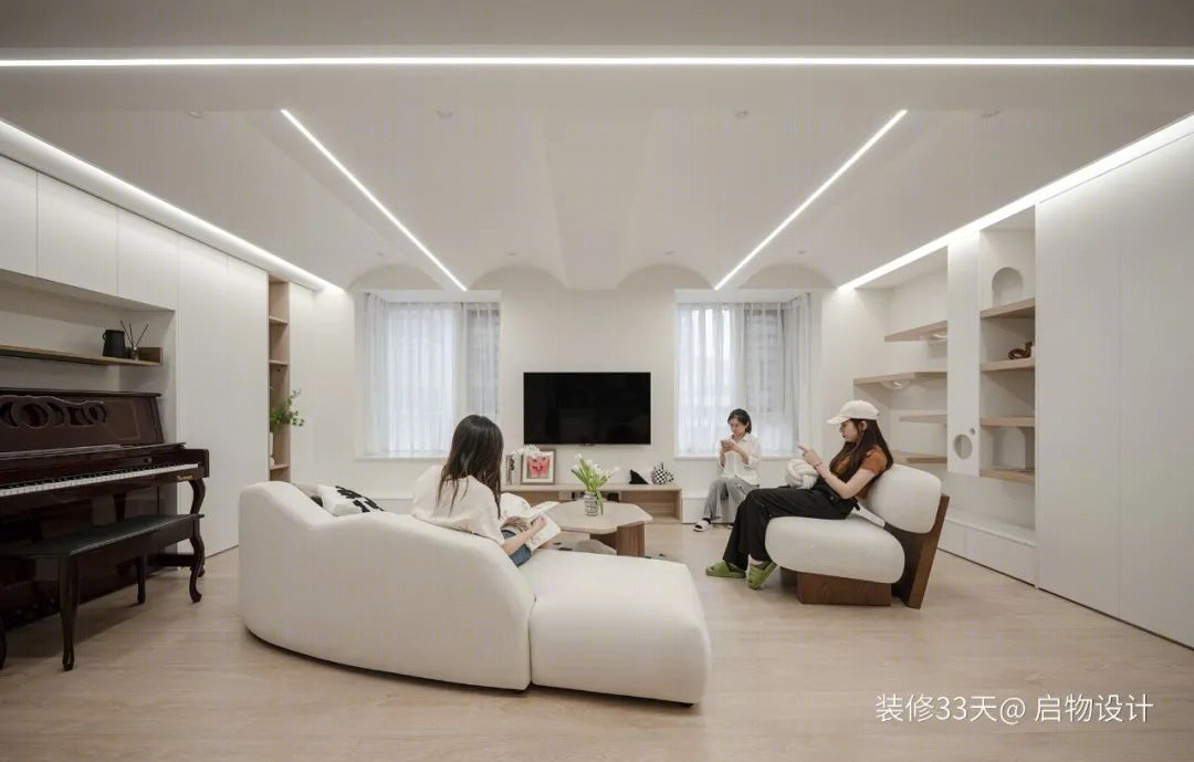 深圳 119 平温柔奶油色美宅丨中国深圳丨启物设计（深圳）-1
