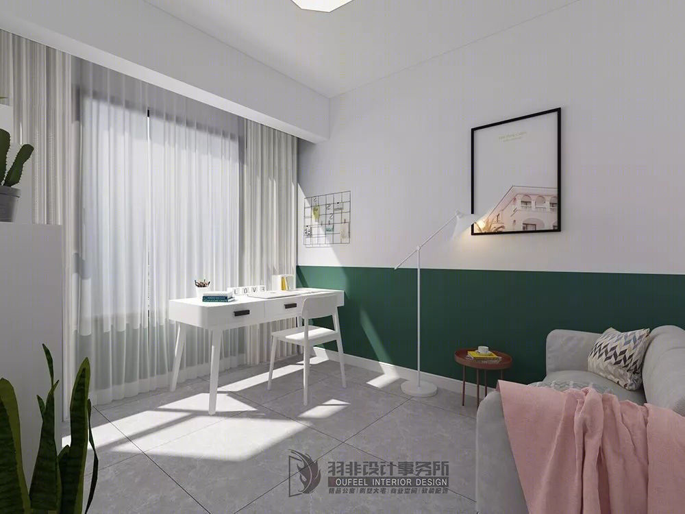 柳州绿城杨柳郡 118㎡北欧风设计,简约蓝白营造温暖家居-49