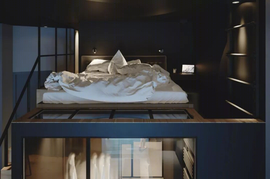 基辅高级黑 LOFT,功能主义与空间完美结合-40