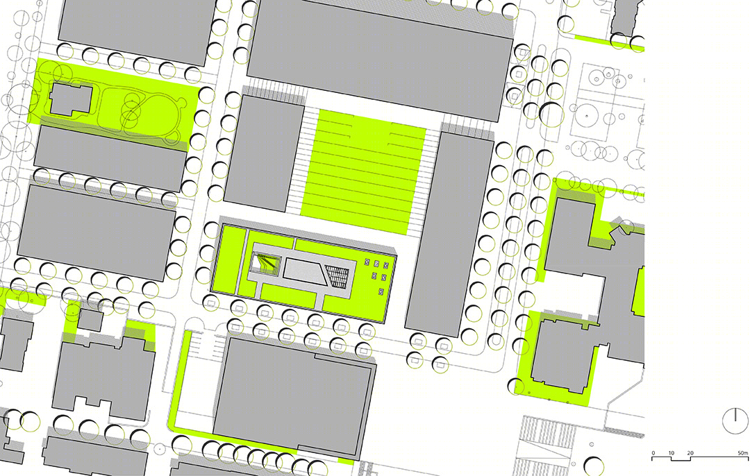 奥斯纳布吕克大学校园建筑 | 绿色纽带中的学术景观-77