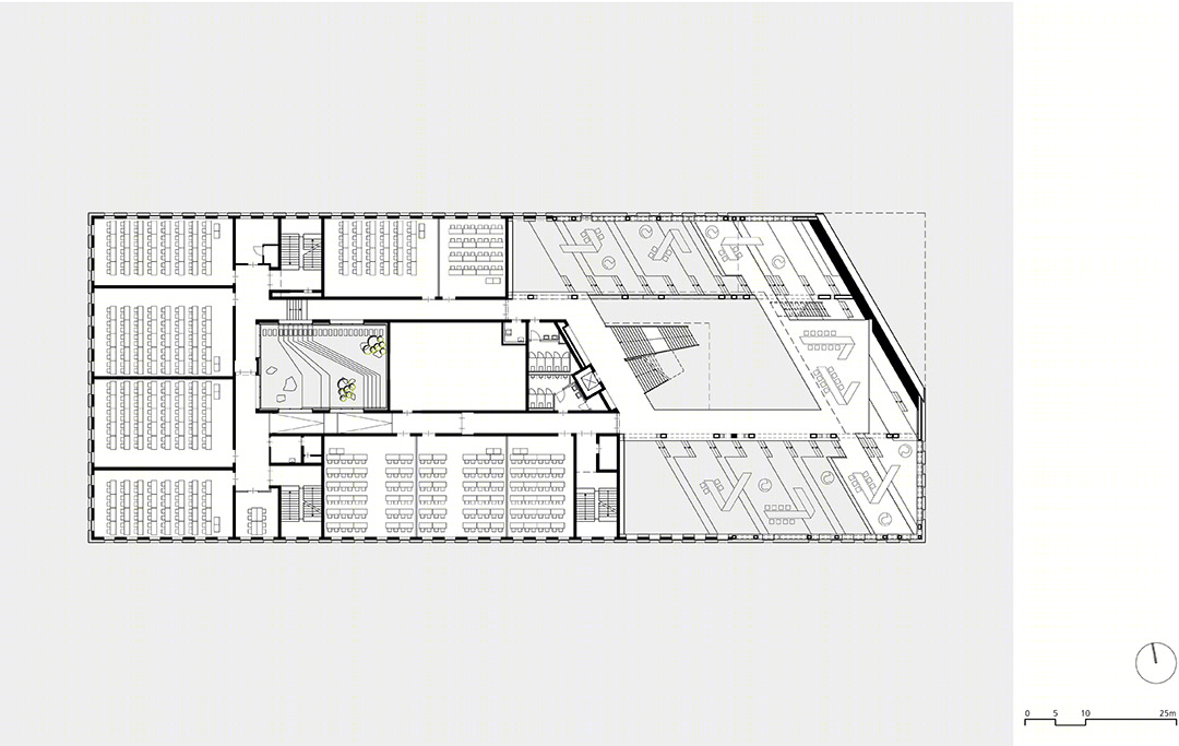 奥斯纳布吕克大学校园建筑 | 绿色纽带中的学术景观-81