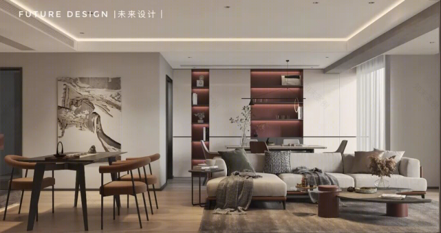 现代中式家居设计丨中国龙岩丨未来设计-13