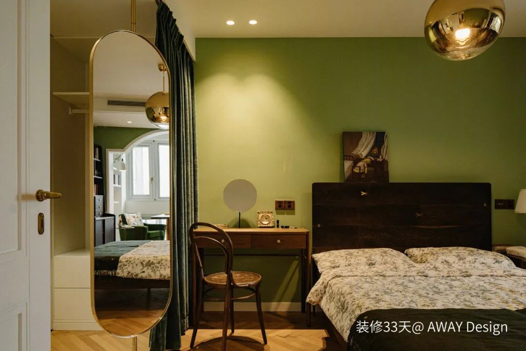 上海徐汇区复古绿调住宅丨中国上海丨AWAY Design（上海）-43