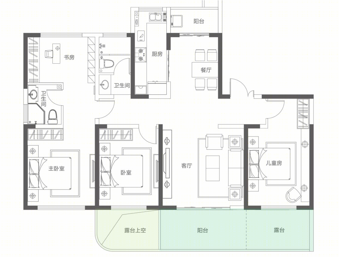 大三房户型设计探究丨搜建筑-90
