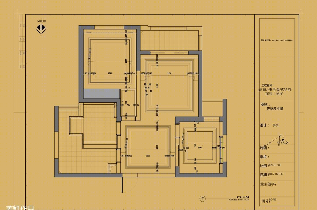 2015 标准 CAD 套图之古典轻欧风格精装设计-26