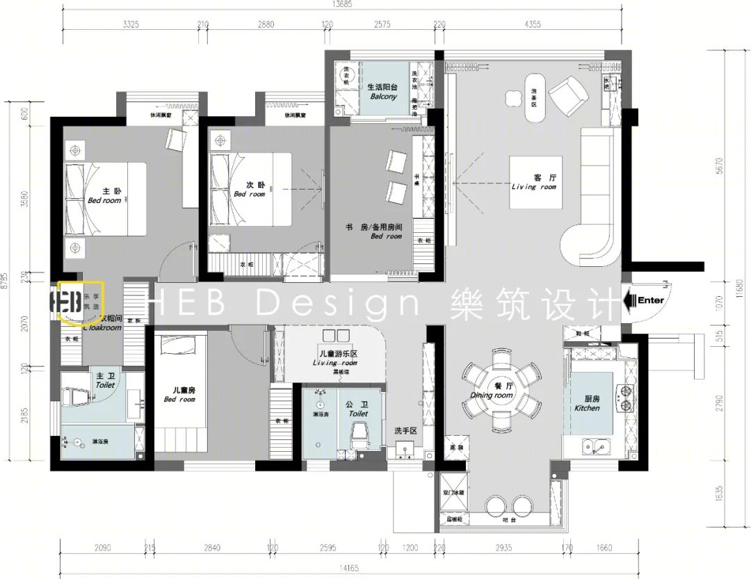 福建龙岩·印象天澜现代简约亲子宅丨中国龙岩丨HEB Design 樂筑设计-13