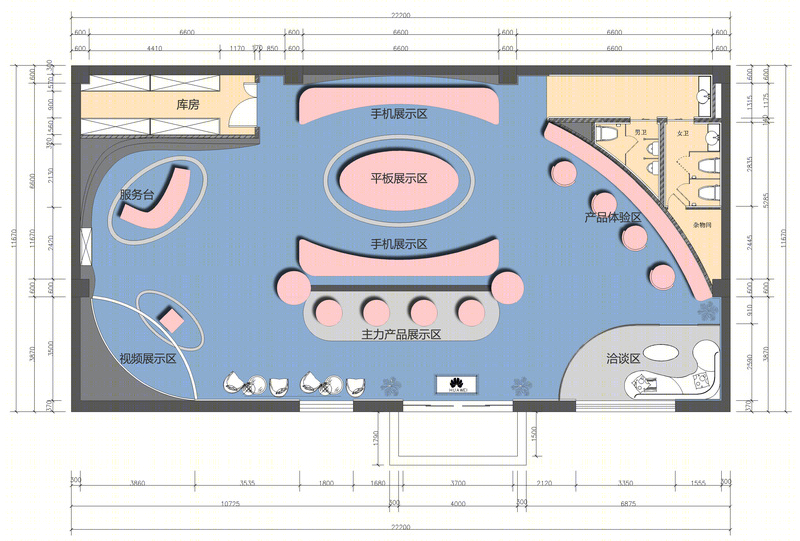 华为科技体验店室内设计方案-3