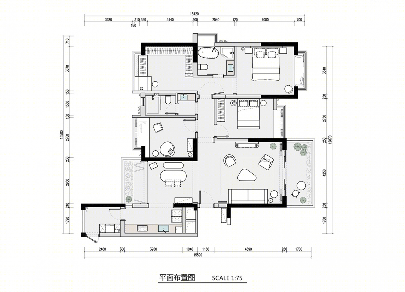 东莞锦绣山河晓月湖 150㎡住宅实景丨中国东莞丨昊然设计-69