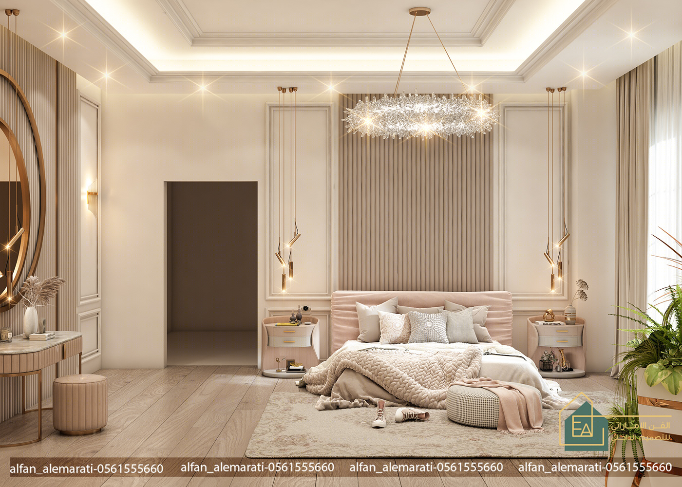 Anastasiya Gushchina丨平层丨NEW CLASSIC LUXURY BEDROOM-1