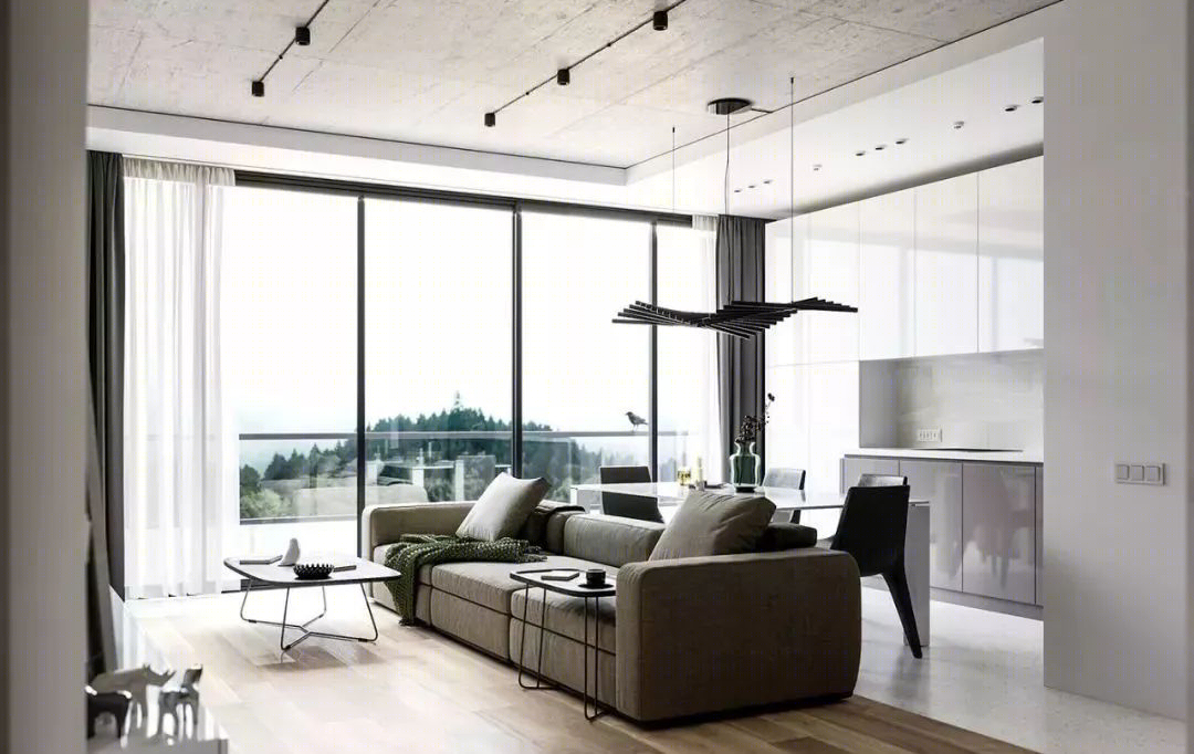 74·1m²现代灰调公寓-6