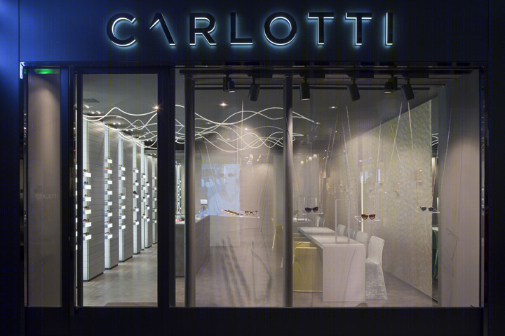 巴黎 Carlotti 光学精品店 | 金属灰墙壁展示豪华镜框-32