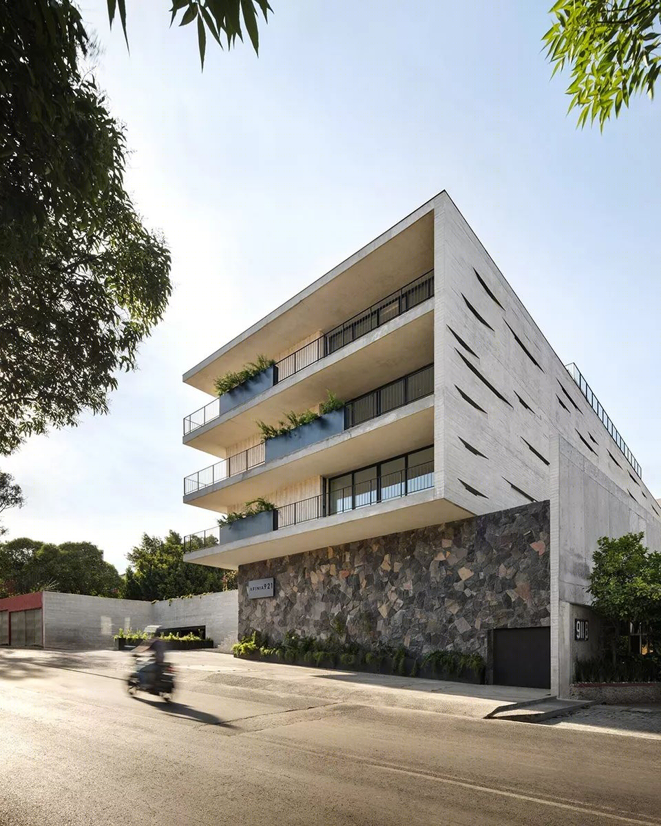 墨西哥城 Afinia Olivar 住宅楼 | L 形布局与自然环境相融合-4