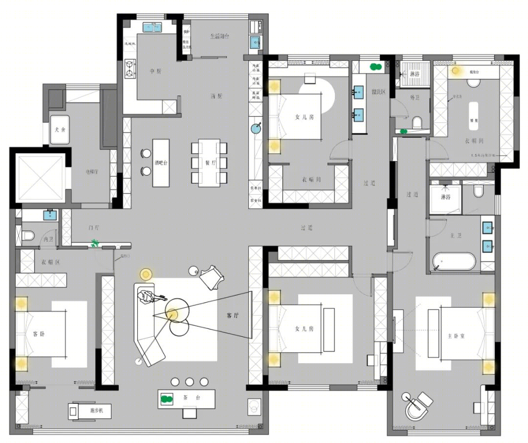 黑白灰极简私宅丨中国芜湖丨苏州维斯曼全案设计-11