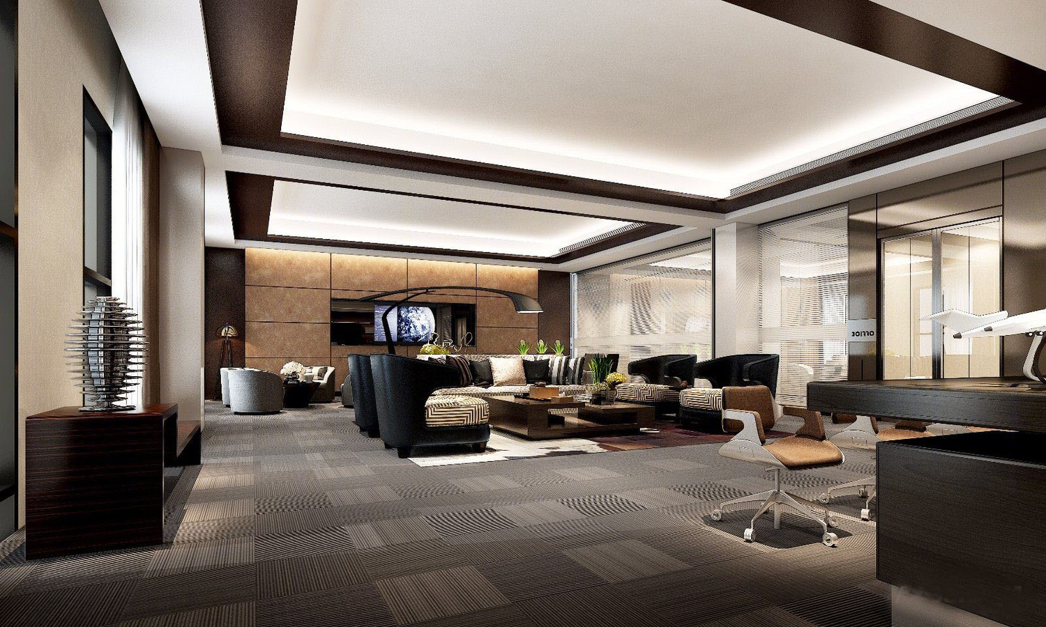 现代商务炫酷风 打破沉闷办公空间-2