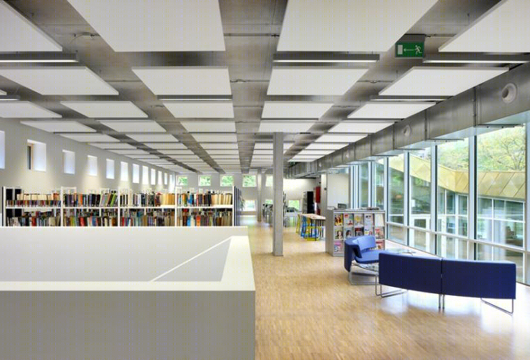 比利时全金色面板覆盖的图书馆丨plus office architects-26
