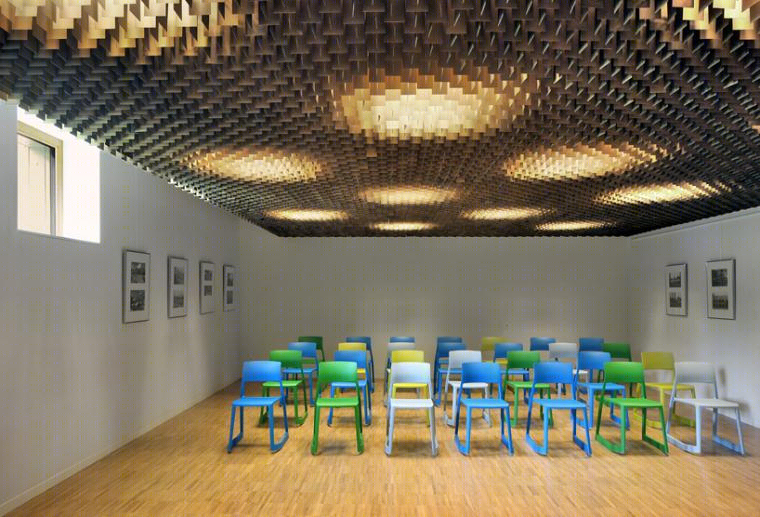 比利时全金色面板覆盖的图书馆丨plus office architects-27