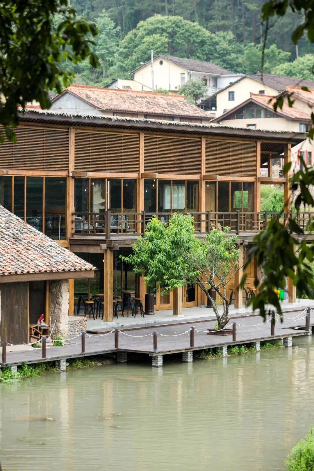 武侠风丽水隐世民宿，原木侘寂之美-52