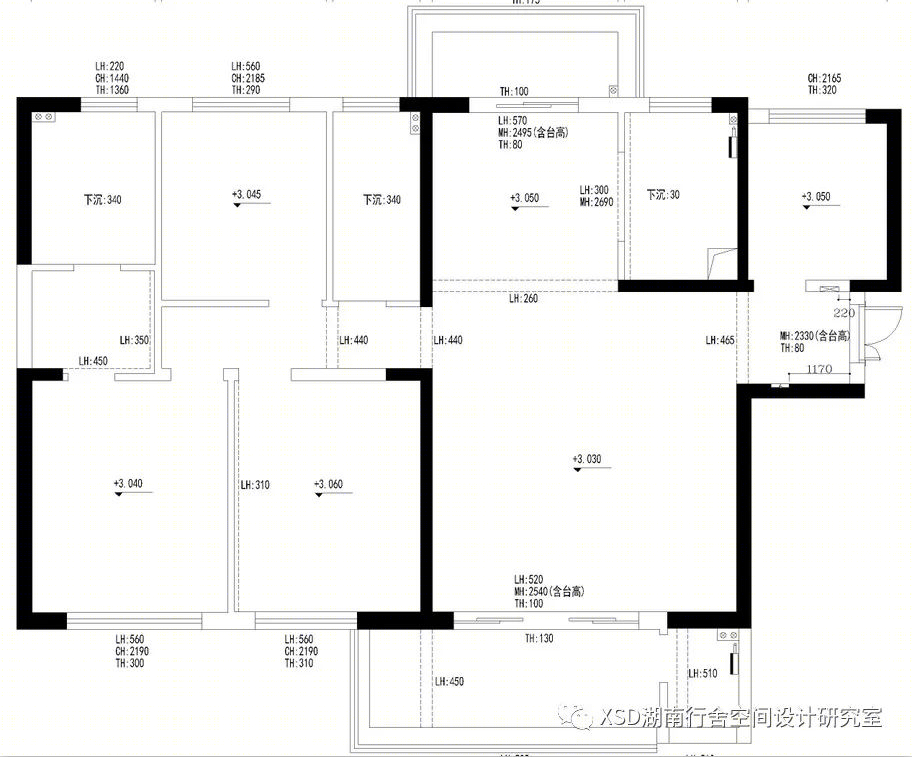 极简黑白灰的湖景一线住宅设计丨中国长沙丨湖南行舍空间设计研究室-13