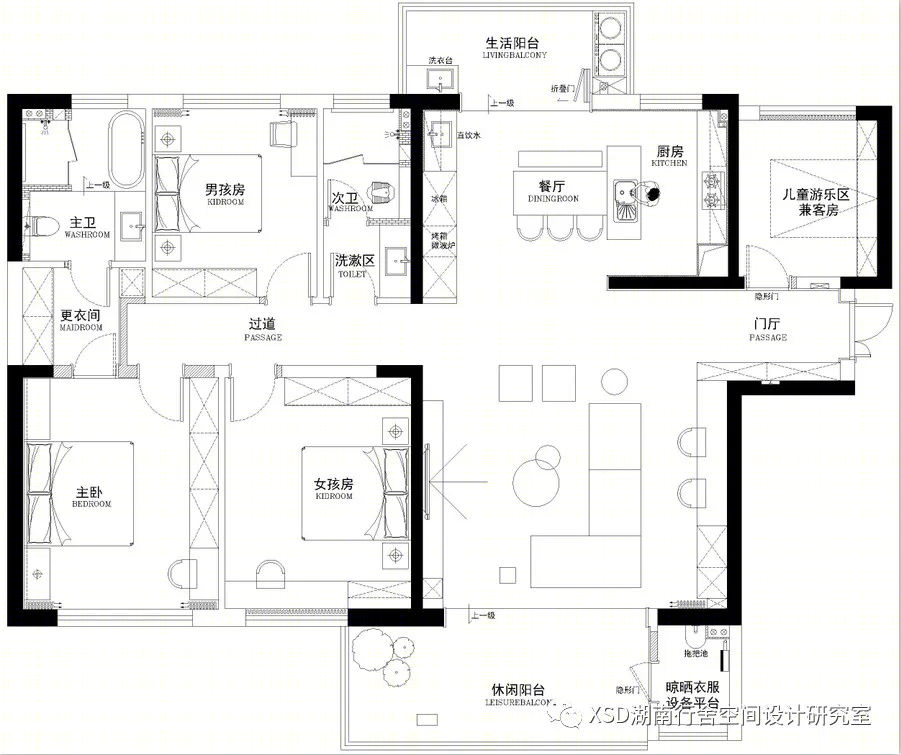 极简黑白灰的湖景一线住宅设计丨中国长沙丨湖南行舍空间设计研究室-14