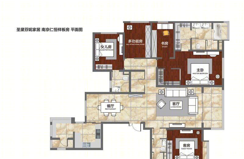 南京仁恒江湾城样板房 | 开放式设计,传承经典-2