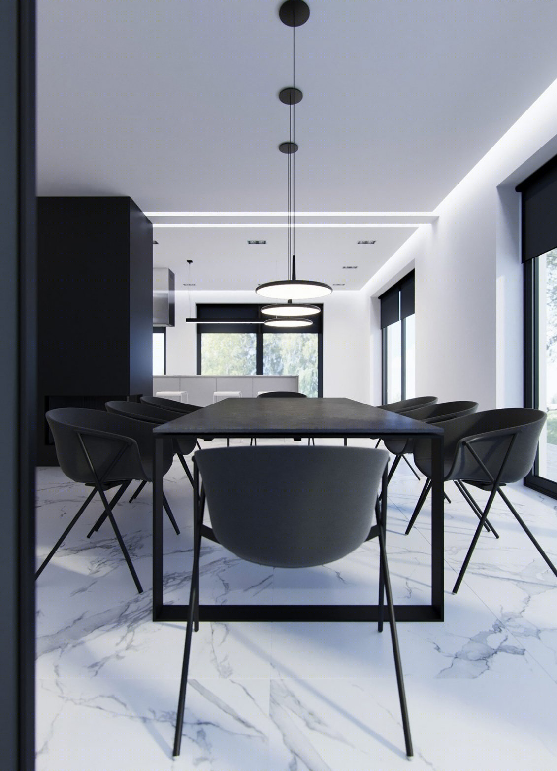 Studio Light Design--黑白灰现代简约住宅，简单不失精致！-22