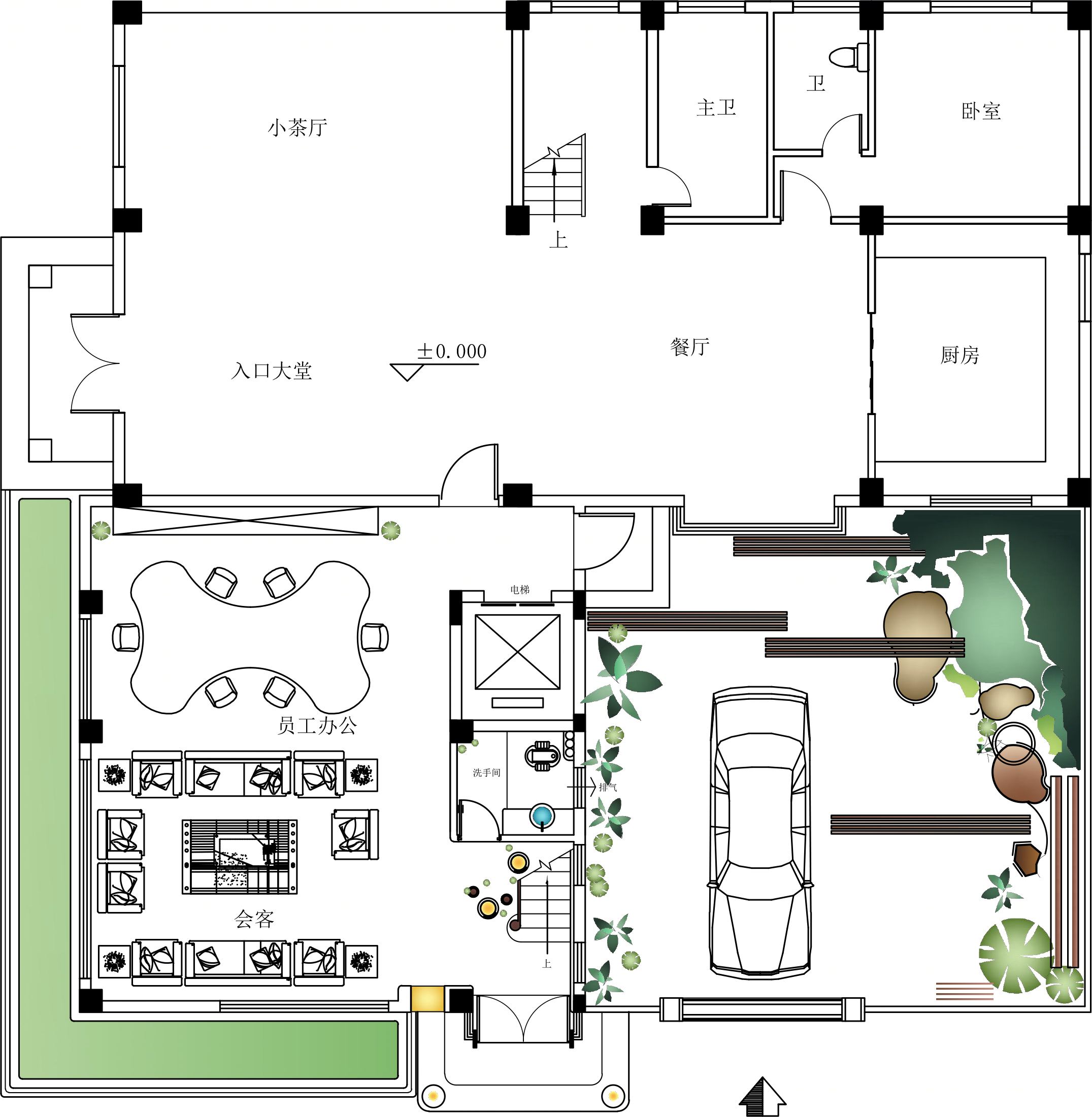 佛山大良 Mr·CAI Office 别墅空间丨LU 空间设计-7