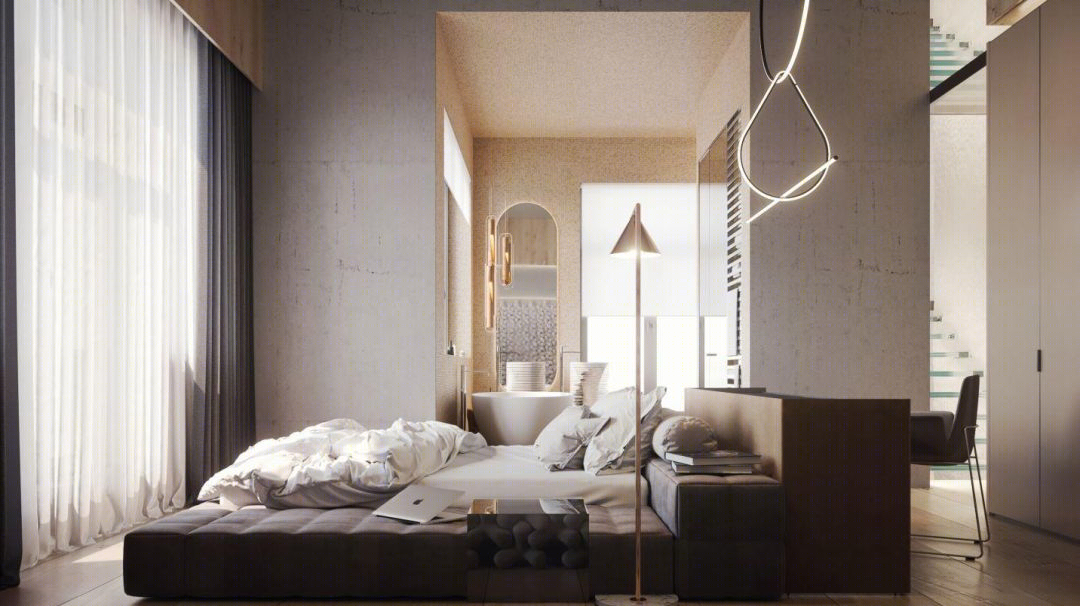 乌克兰 200㎡住宅变身现代四层公寓,Sergey Makhno Architects 打造自然艺术空间-48