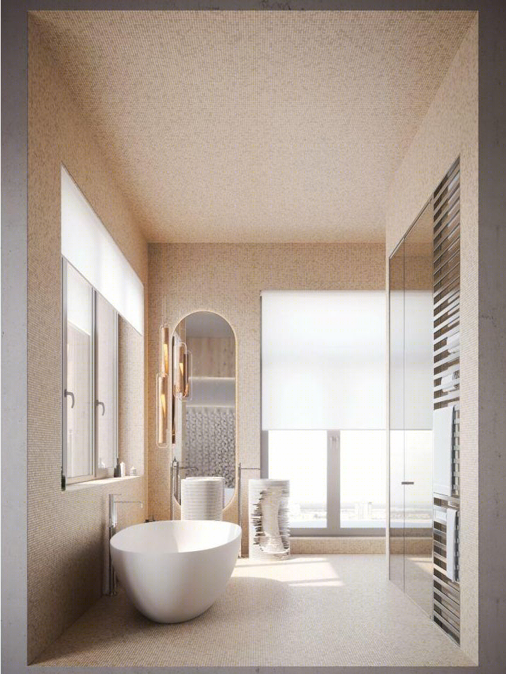 乌克兰 200㎡住宅变身现代四层公寓,Sergey Makhno Architects 打造自然艺术空间-50