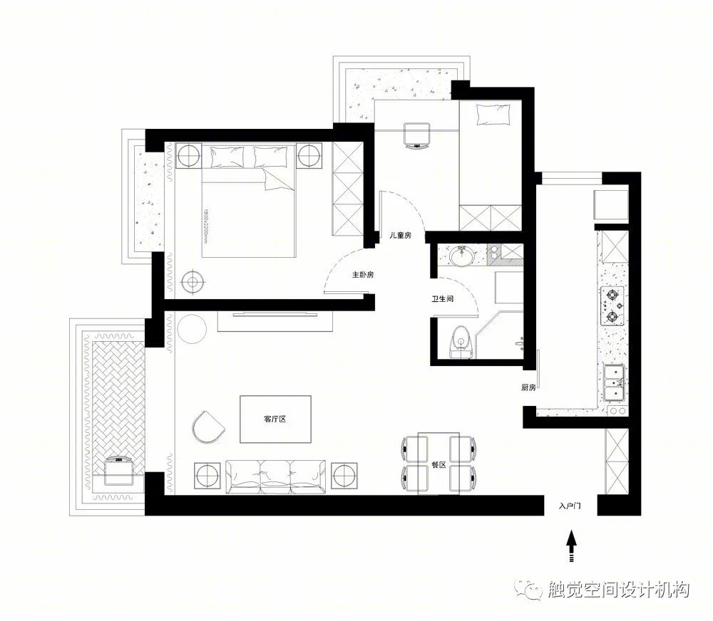 天津融创蘭园 95㎡简约黑白调空间-50