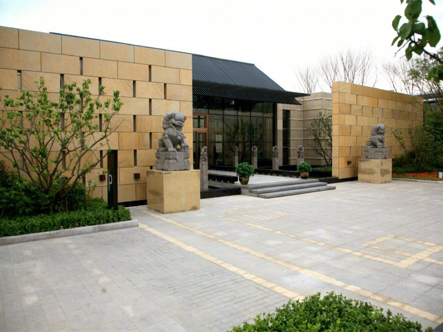 包头富力城展示区新中式景观设计-5