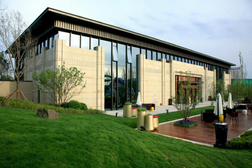 包头富力城展示区新中式景观设计-7