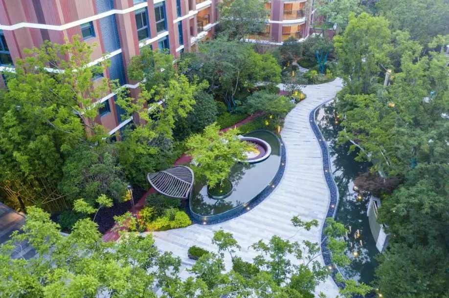 上海朗詩新西郊住宅景观 | 现代与传统交融的设计佳作-18