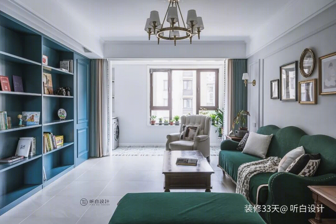 简约美式混搭三室两卫丨中国烟台丨听白设计(全国)-7