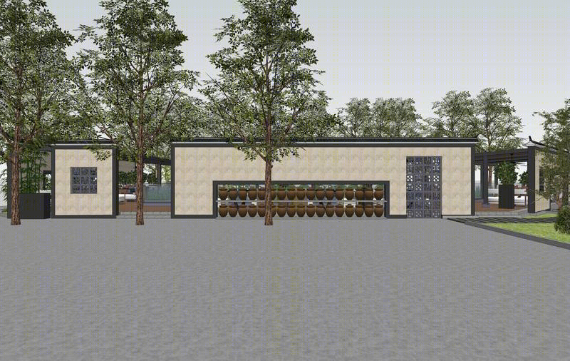 红星饭店户外就餐区景观设计-42