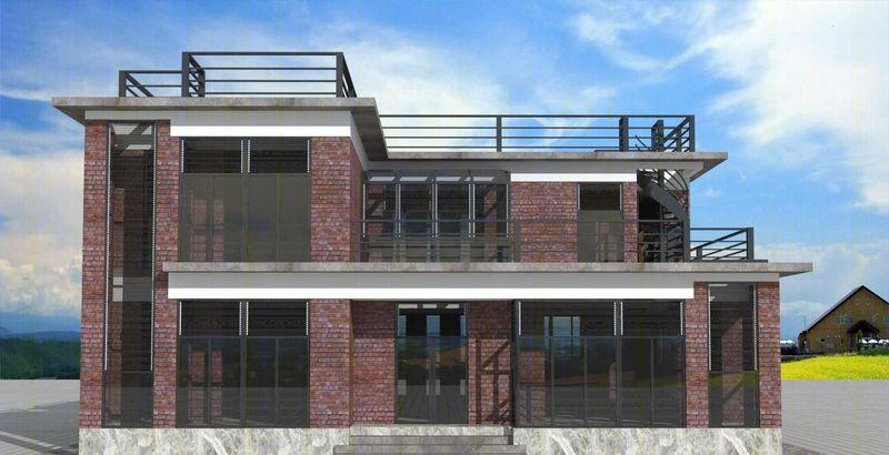 狮子座建房设计,工业风-15