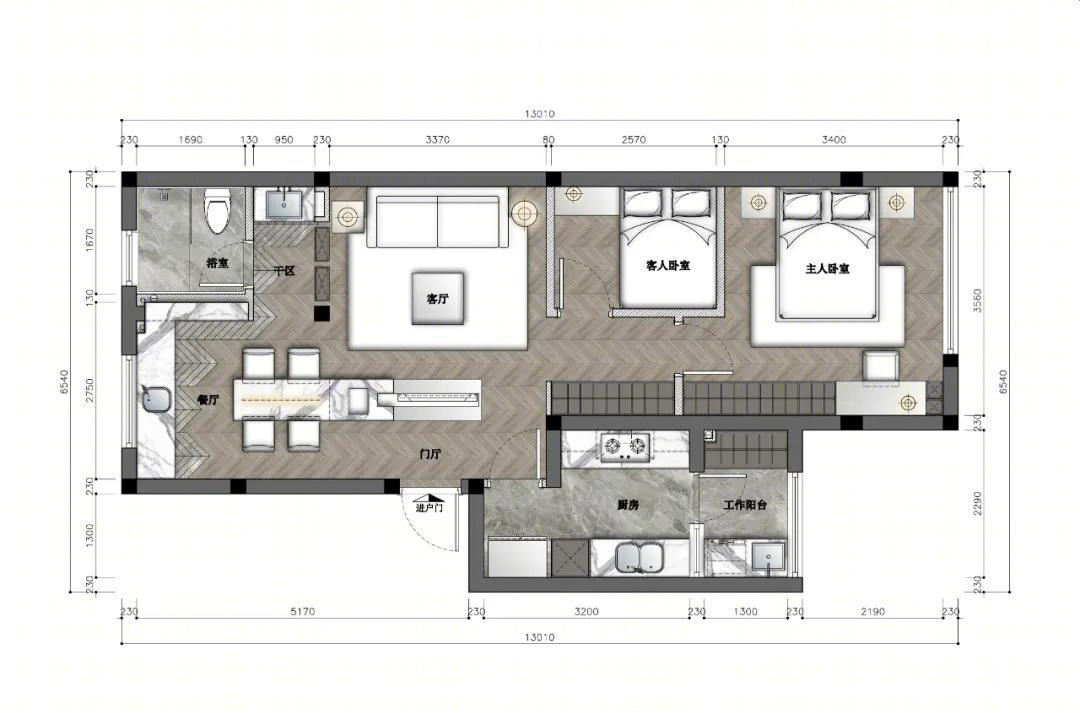 简约黑白灰,打造建筑设计师的理想家-2