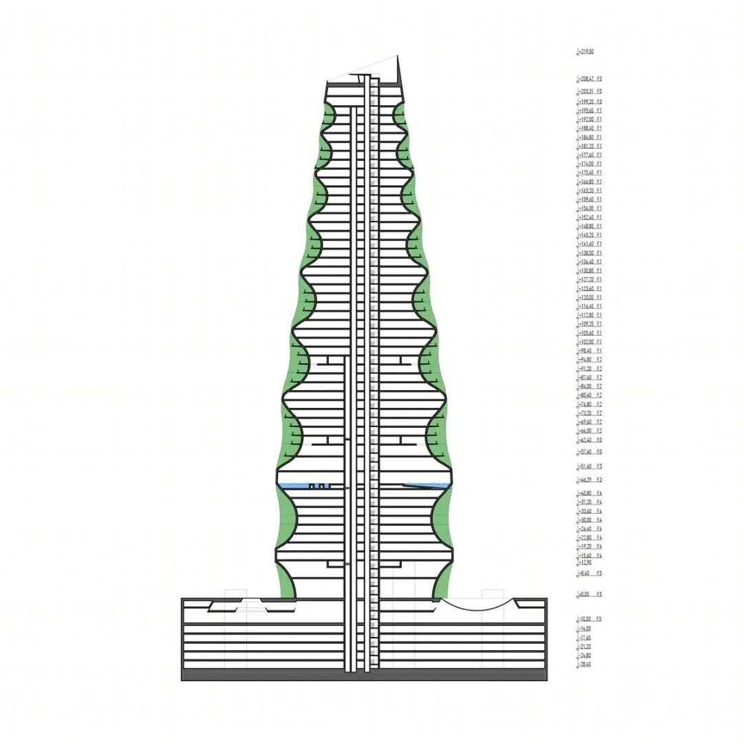 华沙垂直绿洲 | 可自我优化的生态建筑-29