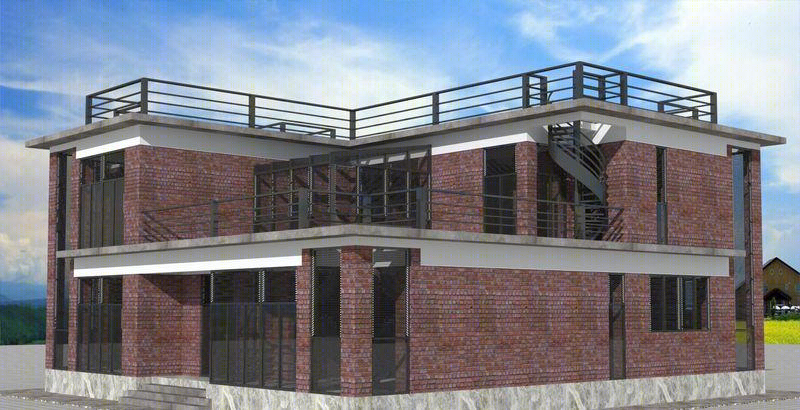 狮子座建房设计,工业风-17