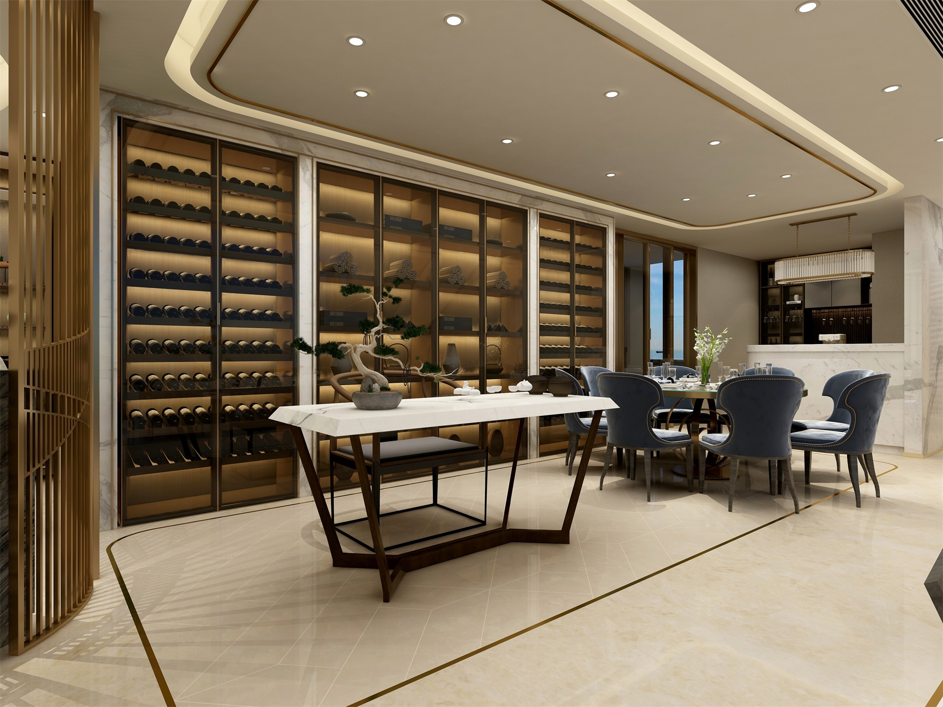 厦门米洛西 450㎡现代轻奢超大别墅设计-17