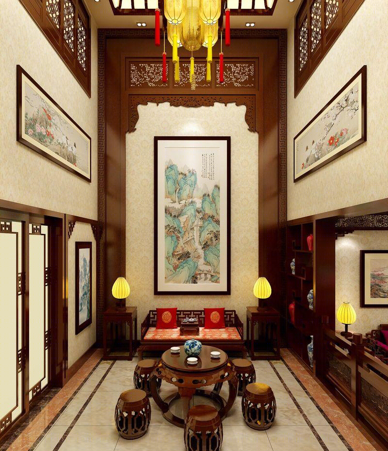 揭阳玉器店老板别墅，简约传统中式设计诠释红木美学-5