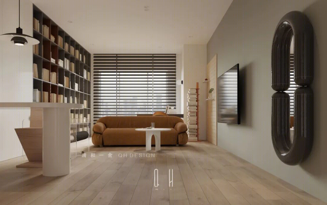 清和一舍 | 秋日柑橘,和谐温馨的天津住宅设计-24